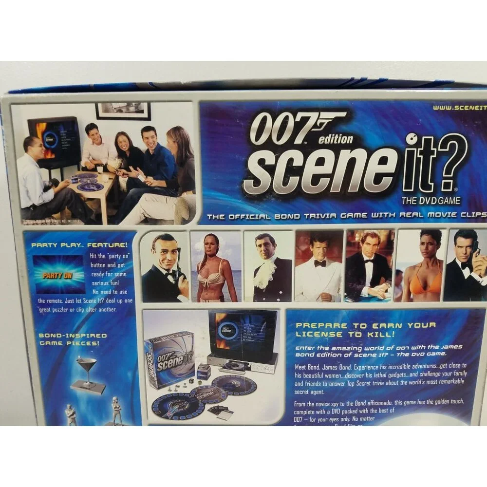 007 Scene It? Edition DVD Board Game Screenlife 2004 Complete James Bond Vintage